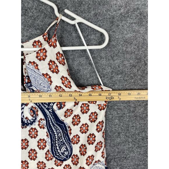 Renee C. Sun Dress Women's S/M Sleeveless Haulter Multi color Paisley Print Mini - Picture 5 of 10